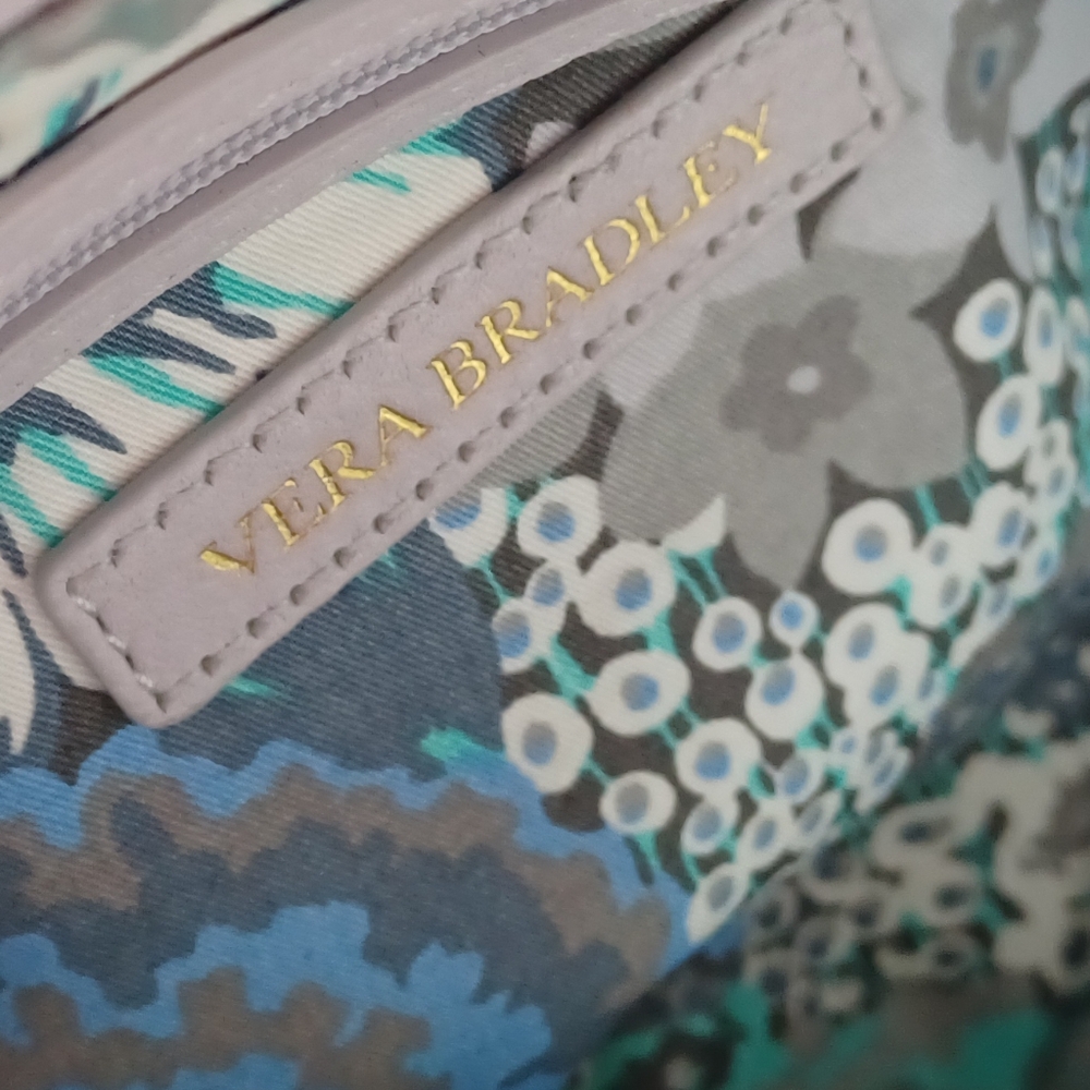 Vera Bradley Gray Quilted Top-Handle Satchel - Picture 9 of 15